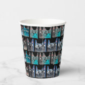 Gobelets En Papier Chats bleus (Droite)