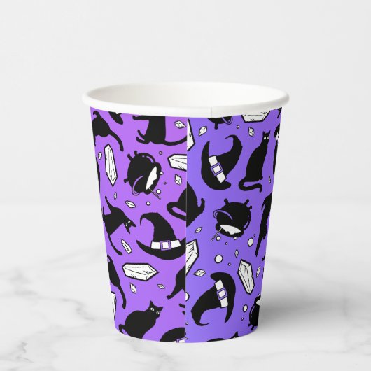 Gobelets En Papier Chats, Cristaux et Cauldrons Coupe en papier (Droite)