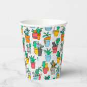 Gobelets En Papier Chats dans les pots à fleurs (Gauche)