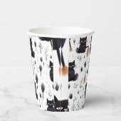 Gobelets En Papier Chats d'Halloween (Droite)