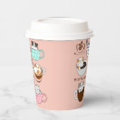 Gobelets En Papier Chats drôles de café (Gauche)