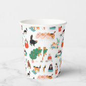 Gobelets En Papier Chats et Motifs de Noël (Droite)