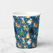 Gobelets En Papier Chats Festifs en Costumes de Noël Motif (Gauche)