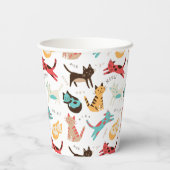 Gobelets En Papier Chats Kitty partout dans le monde (Verso)