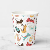 Gobelets En Papier Chats Kitty partout dans le monde (Gauche)