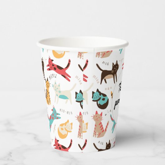 Gobelets En Papier Chats Kitty partout dans le monde (Droite)