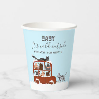 Gobelets En Papier Chats mignons dans une voiture Fête prénatale bébé