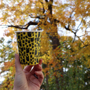 Gobelets En Papier Chats noirs