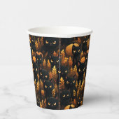 Gobelets En Papier Chats noirs et Citrouilles (Droite)