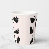 Gobelets En Papier Chats noirs soyeux (Droite)
