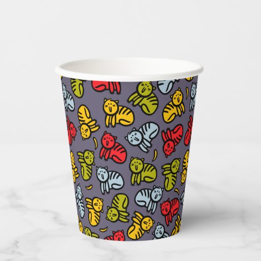Gobelets En Papier Chats plus bananes (Recto)