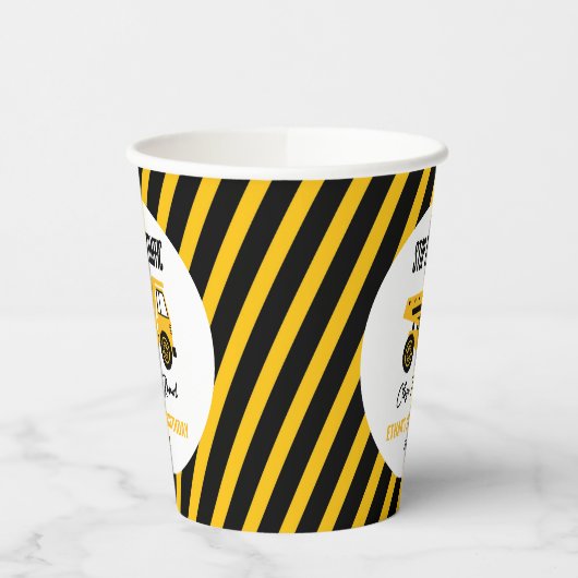 Gobelets En Papier Chauffage de construction Camion Bulldozer fête d' (Gauche)