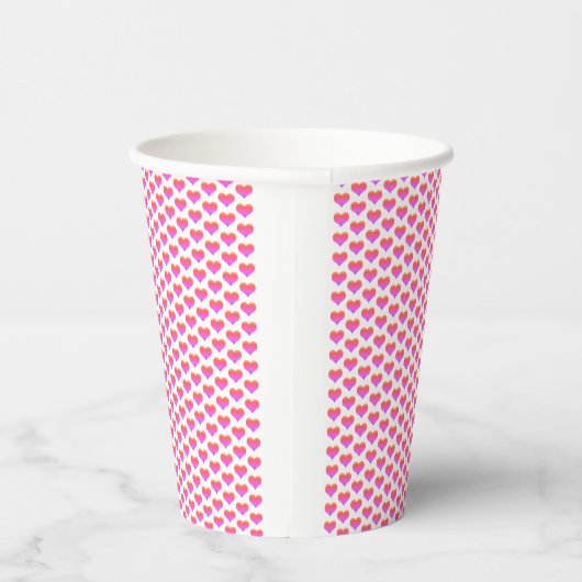 Gobelets En Papier Chauffage rose Motifs Saint-Valentin 2024 mignonne (Droite)