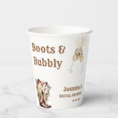 Gobelets En Papier Chaussures et pétillant Mariage Bohème Occidental  (Verso)