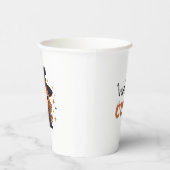 Gobelets En Papier Chauve sorcière d'Halloween | Éffrayant adorable (Droite)