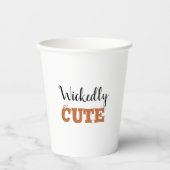 Gobelets En Papier Chauve sorcière d'Halloween | Éffrayant adorable (Recto)