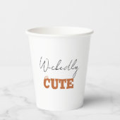 Gobelets En Papier Chauve sorcière d'Halloween | Éffrayant adorable (Recto)