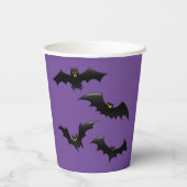 Gobelets En Papier Chauve-souris d'Halloween (Verso)