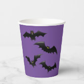 Gobelets En Papier Chauve-souris d'Halloween (Recto)