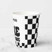 Gobelets En Papier Checkerboard One Happy Dude 1er Anniversaire (Verso)