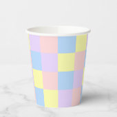 Gobelets En Papier Checkers Pastel Spring (Gauche)