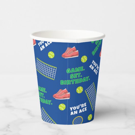 Gobelets En Papier Cheerful Tennis Birthday Game Set For Kids (Droite)