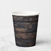 Gobelets En Papier Cheers and Beers to 65 Years Rustic Birthday (Verso)