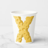 Gobelets En Papier Cheese Letter X Typography (Recto)