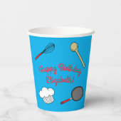 Gobelets En Papier Chef Cuisine Anniversaire de enfant (Verso)