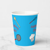 Gobelets En Papier Chef Cuisine Anniversaire de enfant (Gauche)