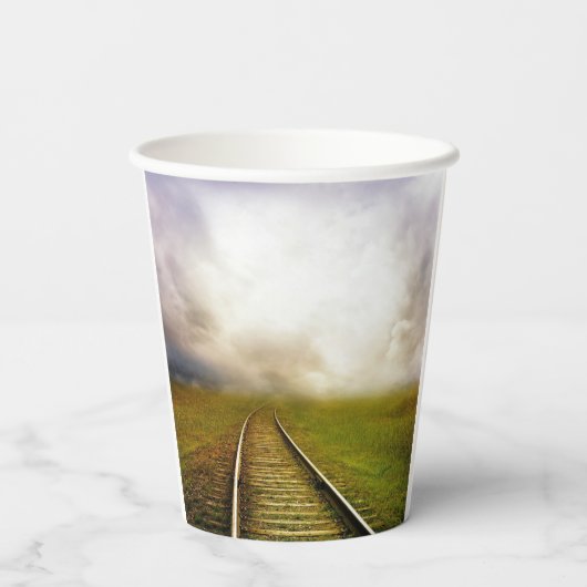 Gobelets En Papier Chemin de fer (Verso)