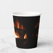 Gobelets En Papier Cheminée hiver chaud (Verso)