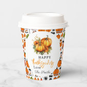 Gobelets En Papier Chemise bon thanksgiving | Jour des vacances d'aut (Recto)