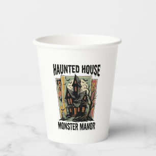 Gobelets En Papier Chemise de maison hantée design vintage manoir mon