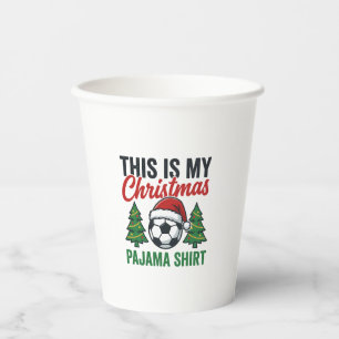 Gobelets En Papier Chemise de pyjama de Noël de football