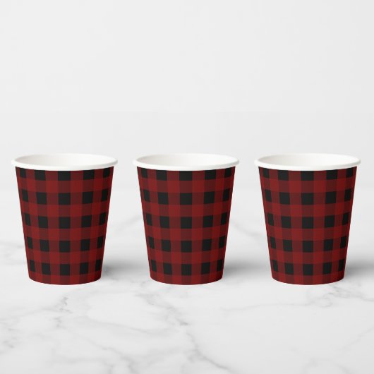 Gobelets En Papier Chèque de buffle (Multi)
