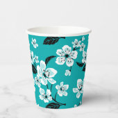 GOBELETS EN PAPIER CHERRY BLOSSOM - SAKURA (TURQUOISE) (Gauche)