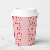 Gobelets En Papier CHERRY Invitation de fête d'anniversaire (Gauche)