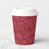 GOBELETS EN PAPIER CHERRY RED SEQUINS PAPIER PARTIES CUPS (Verso)