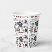 Gobelets En Papier Cheshire Chat classique alice au merveilleux fou (Verso)