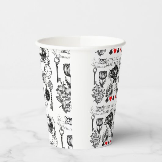 Gobelets En Papier Cheshire Chat classique alice au merveilleux fou (Gauche)