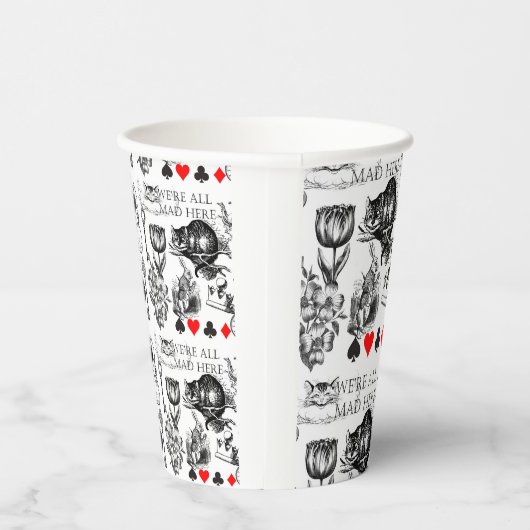 Gobelets En Papier Cheshire Chat classique alice au merveilleux fou (Droite)