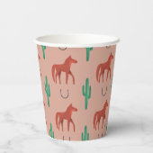 Gobelets En Papier Cheval et Cactus (Verso)