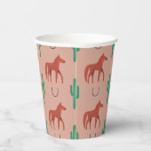 Gobelets En Papier Cheval et Cactus (Droite)
