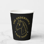 Gobelets En Papier Cheval Racing Derby Jour Course Nuit stylish (Recto)