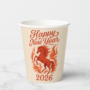 Gobelets En Papier Cheval Rouge 2026