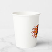 Gobelets En Papier Cheval rouge fière avec flammes (Droite)