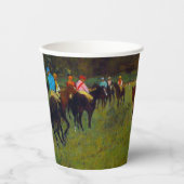 Gobelets En Papier Chevaux de course Edgar Degas à Longchamp (Recto)