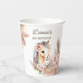 Gobelets En Papier Chevaux poney thème fête d'anniversaire vaisselle (Verso)