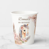 Gobelets En Papier Chevaux poney thème fête d'anniversaire vaisselle (Recto)